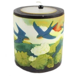 Small Inlay Pillar Candle -Household Items Sale swallow small inlay