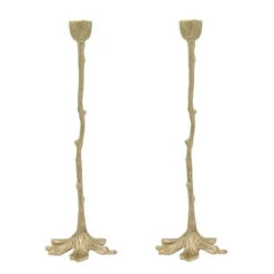 Brass Misty Tree Taper Candle Holder -Household Items Sale taperholdermistytreelarge