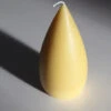 Beeswax Round Teardrop Pillar Candle -Household Items Sale teardrop