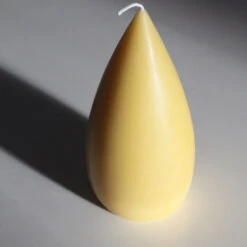 Beeswax Round Teardrop Pillar Candle