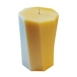 Beeswax Octagonal Pillar Candle 18 Beeswax Octagonal Pillar Candle -Household Items Sale twisted ocatagon 3quarter 4x6 1
