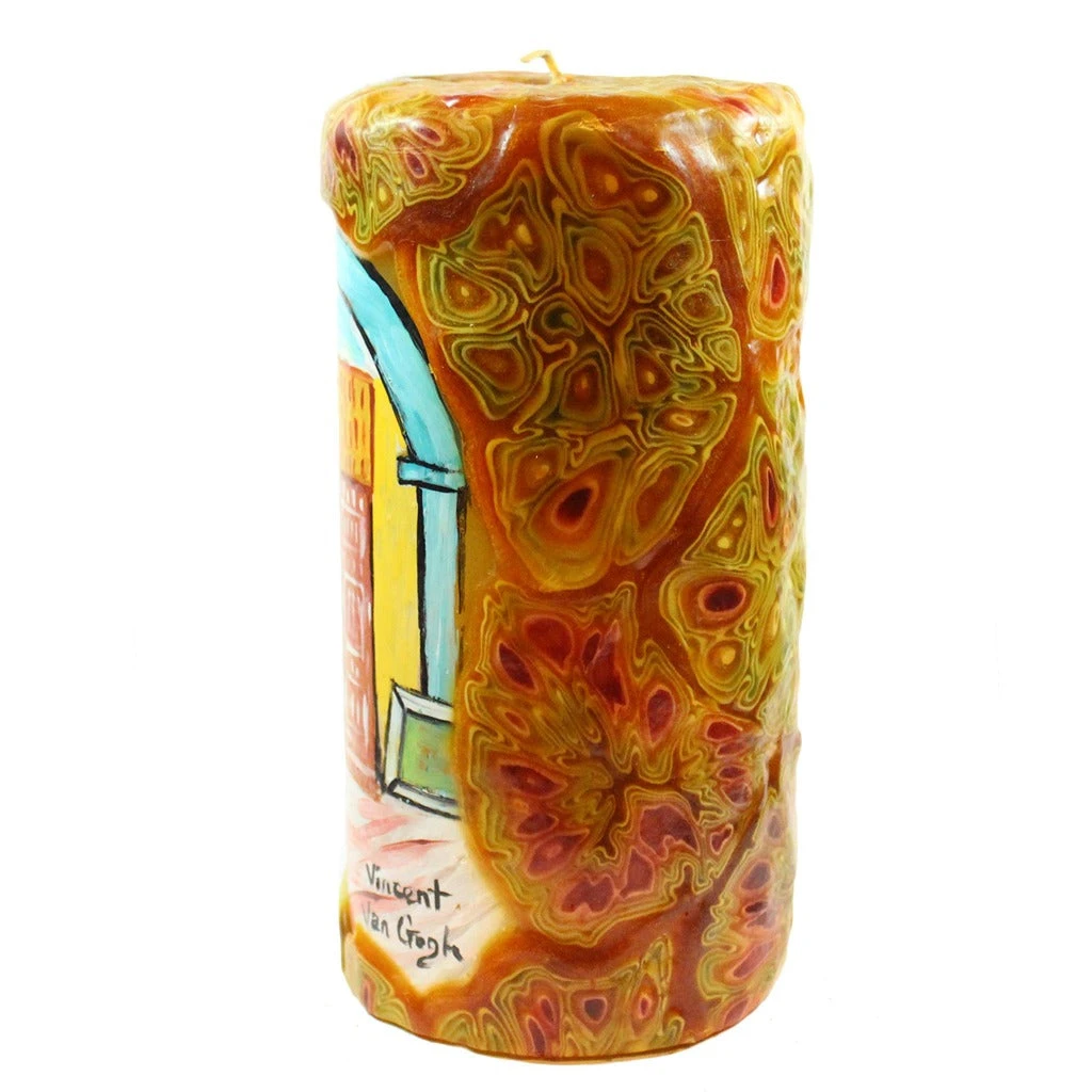 Van Glow Painted Pillar Candle - Corridor In The Asylum 4 Van Glow Painted Pillar Candle - Corridor In The Asylum - Image 2