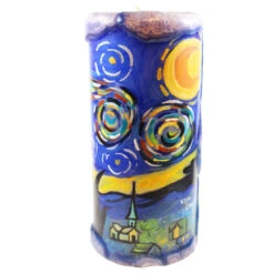 Van Glow Starry Night Pillar Candle - 8 Inches