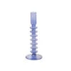 Blue Violet Glass Malaga Taper Candle Holder -Household Items Sale violetlbueglar