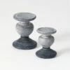 Gray Wabi-Sabi Terra Cotta Pillar Candle Holder 1 Gray Wabi-Sabi Terra Cotta Pillar Candle Holder -Household Items Sale wbaisabi2