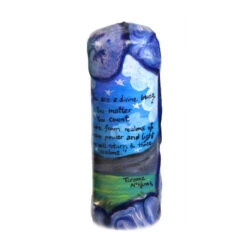 Quote Pillar Candle - "You Are A Divine Being. You Matter, You Count. You Come From Realms Of Unimaginable Power And Light, And You Will Return To Those Realms." Terence McKenna
